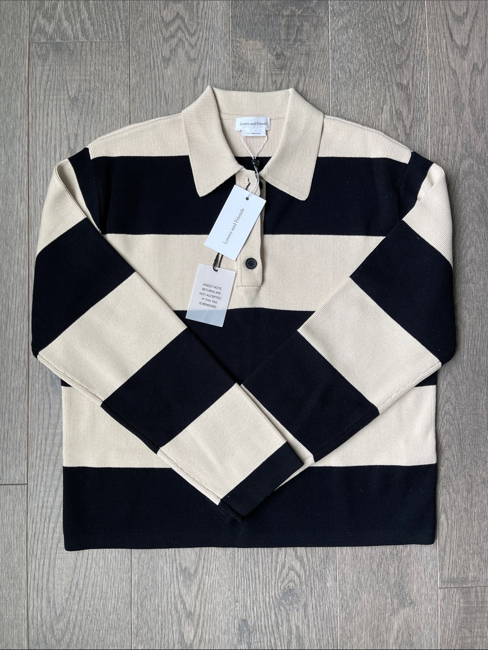 NWT Lovers and Friends Parvati Stripe Rugby Sweater
